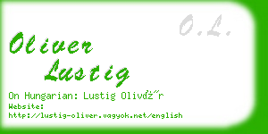 oliver lustig business card